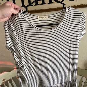 Striped peplum flowy top